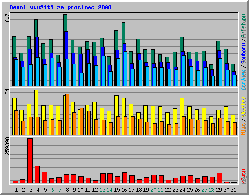 Denn vyuit za prosinec 2008