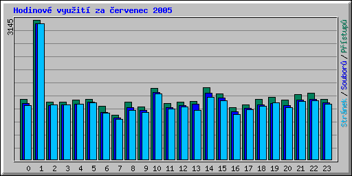 Hodinov vyuit za ervenec 2005